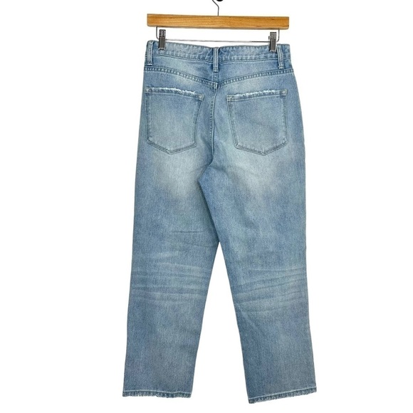 Vervet Womens Drew Distressed High Rise Jeans Sz 28 Cropped Light Wash Cotton - Picture 2 of 5